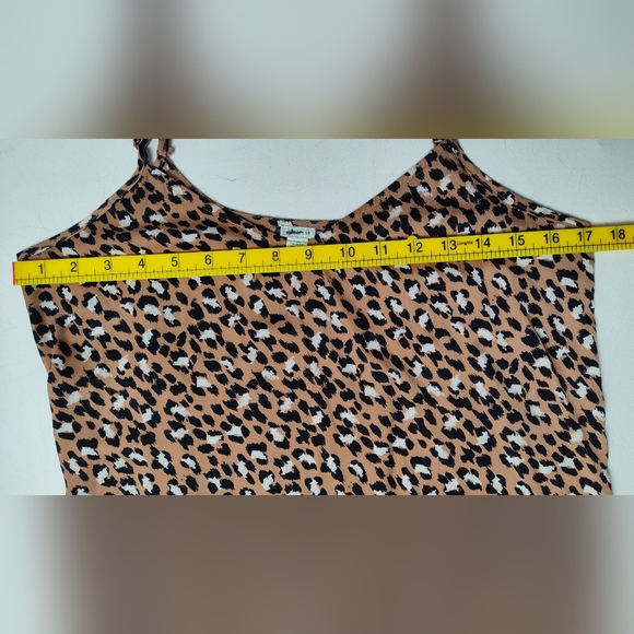 Aerie Dress Leopard Print Maxi Dress Size Small Double Slit, Fringe Hem‎ - Picture 8 of 10